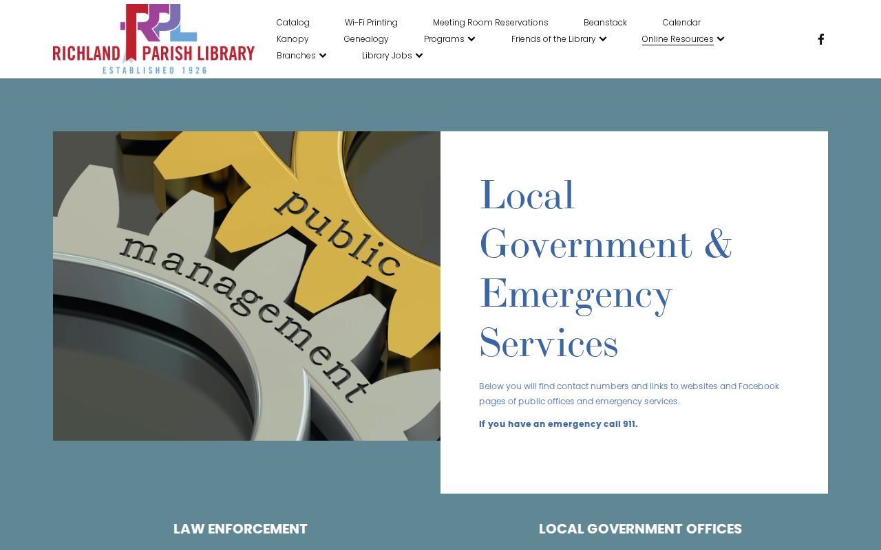 Richland Parish official local government directory