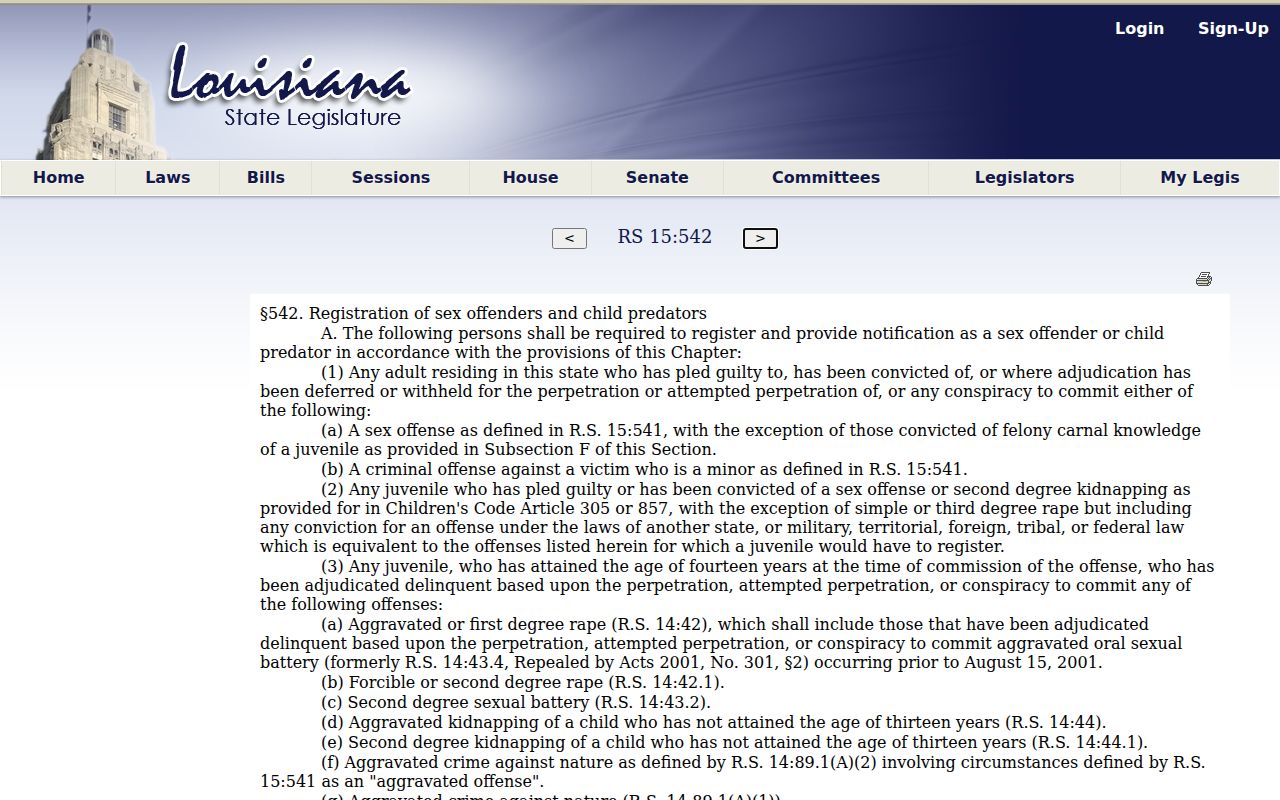 Louisiana registration requirements relevant to Delhi records