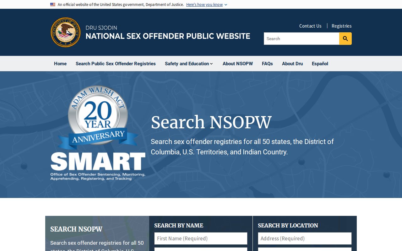 Dru Sjodin National Sex Offender Public Website search